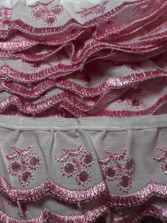 38mm 3 Hole Broderie Anglaise Trim (Price Per Metre)
