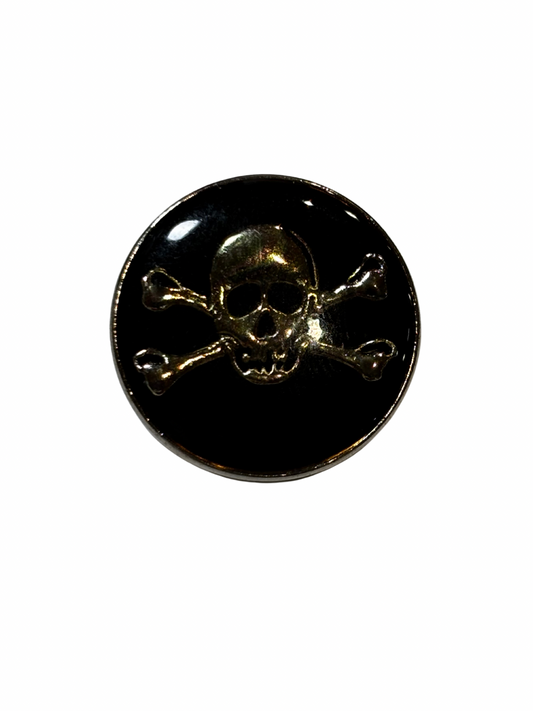 20mm Shank Back Metal Enamel Jolly Rodger Button