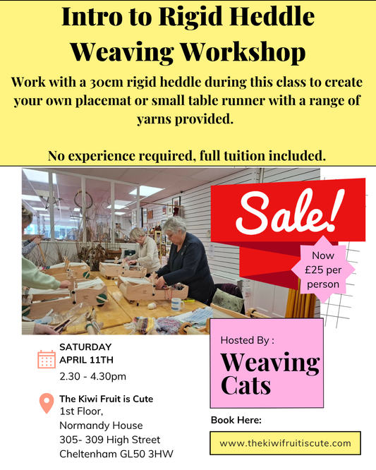(Reduced) Introduction to Rigid Heddle Weaving 11/04/2026 2.30 -4.30pm