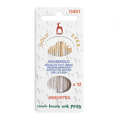 Pony Assorted Hand Sewing Needles - Gold Eye