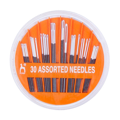 Pony Black Assorted Hand Sewing Needles - 30 Pack
