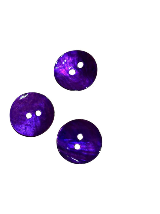 16mm Purple Agoya Shell 2 Hole Button