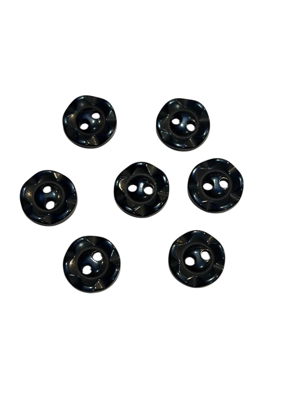 12mm Dark French Navy Flower 2 Hole Button