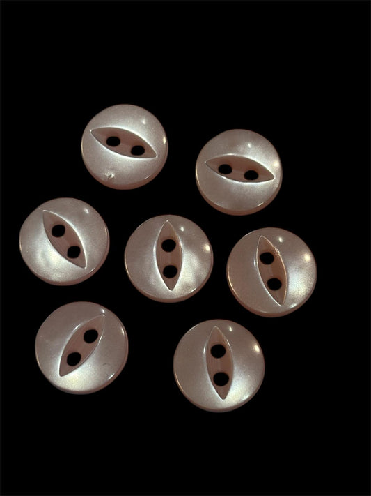 11mm 2 Hole Fish Eye Button - Pink