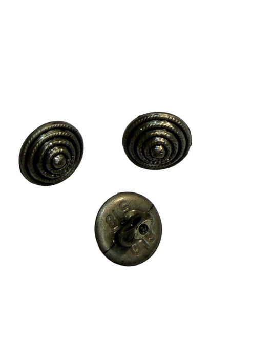 11mm Dill Shield Swirl Shankback Metal Look Button