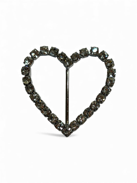 35mm Crystal Heart Buckle