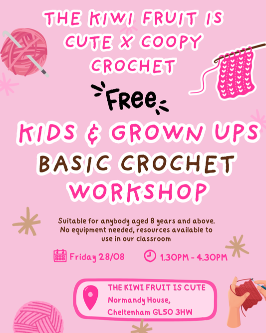 Kids & Grown Ups Crochet Class 28/08/2026