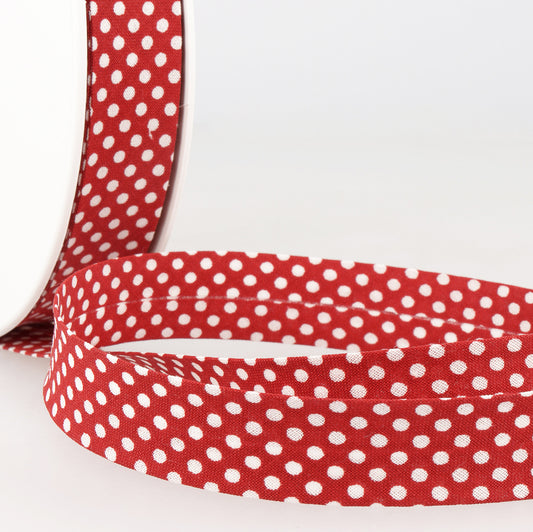 20mm Polka Dot Bias Binding - Multiple Colours ( Price per 25cm)