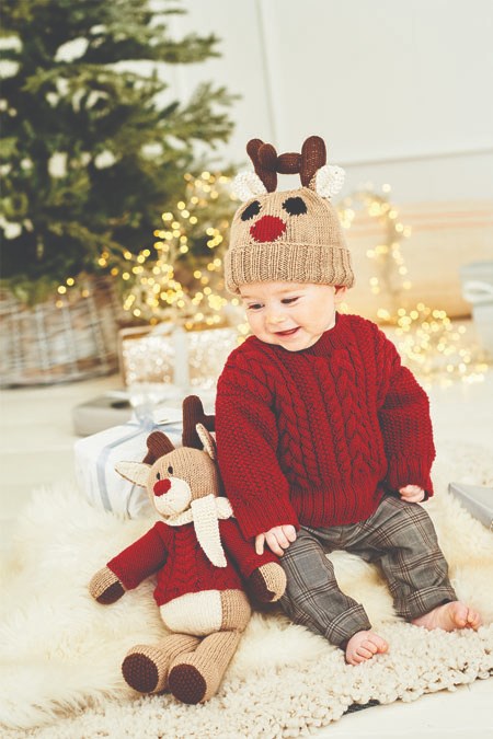 Christmas Sweater, Hat & Toy Knitting Pattern