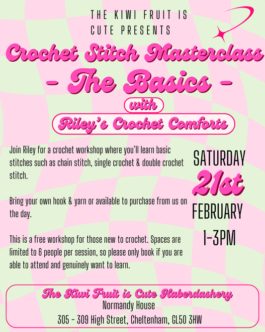 Free Beginners Crochet Workshop 21/02/2026