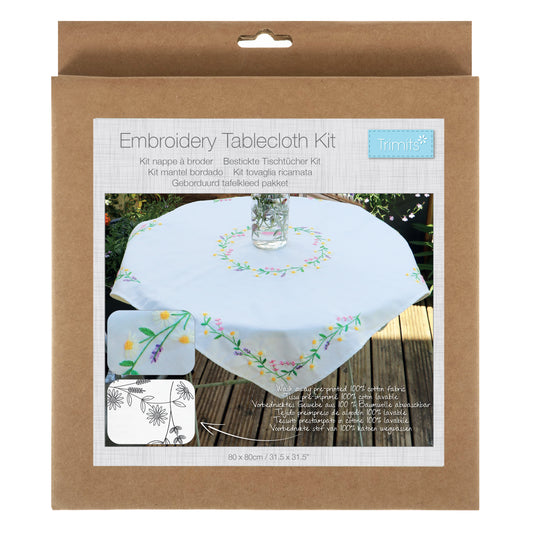 Tablecloth Embroidery Kit - Daisy Chain