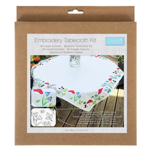 Tablecloth Embroidery Kit - Toadstools