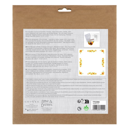 Trimits Tablecloth Embroidery Kit - Sunflowers