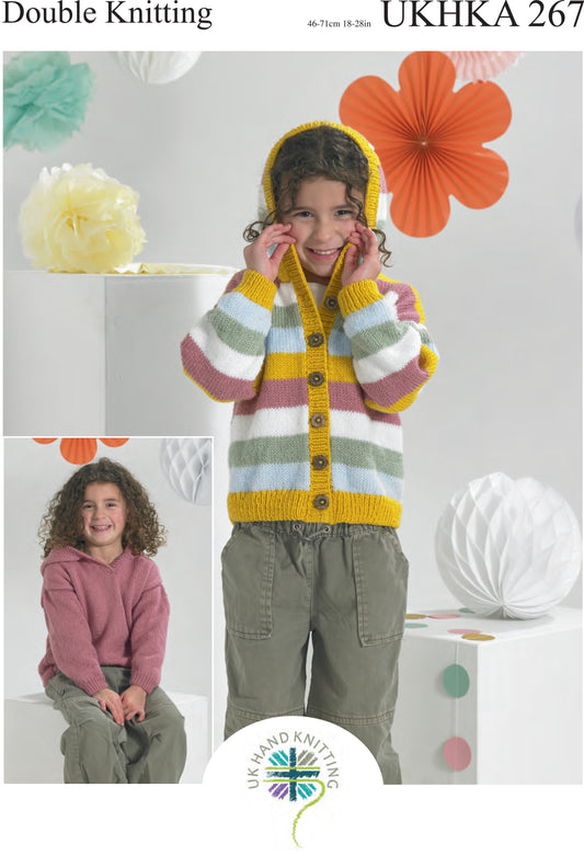 DK Hooded Cardigan Knitting Pattern