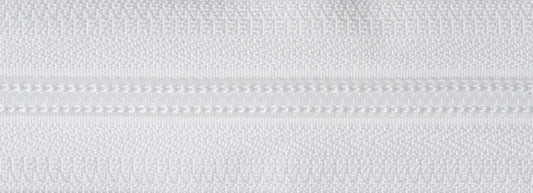 56cm Nylon Open Ended Zip - White