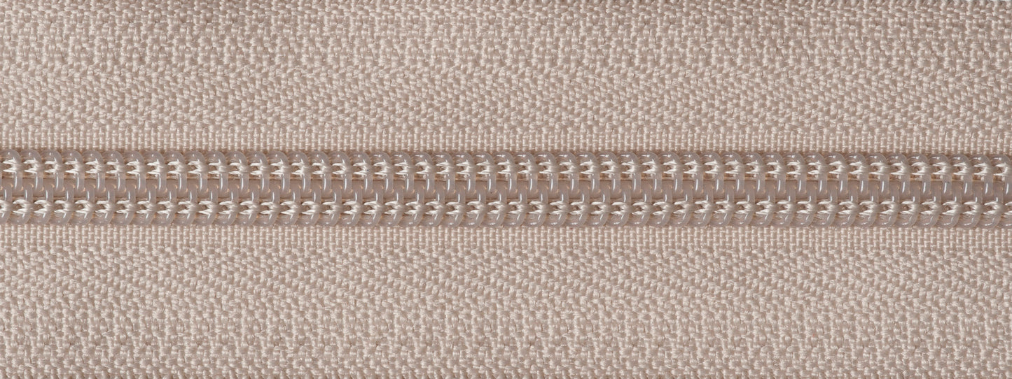 56cm Nylon Open End Zip - Beige