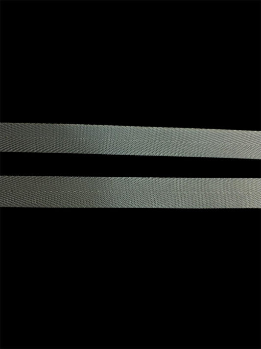 15mm Herringbone Tape - Silver / Grey (Price per 25cm)