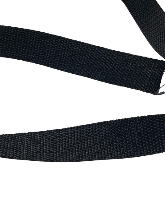 25mm Polypropylene Webbing - Black (Price per 25cm)