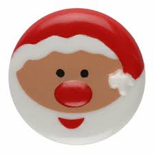 15mm Christmas Santa Shankback Button