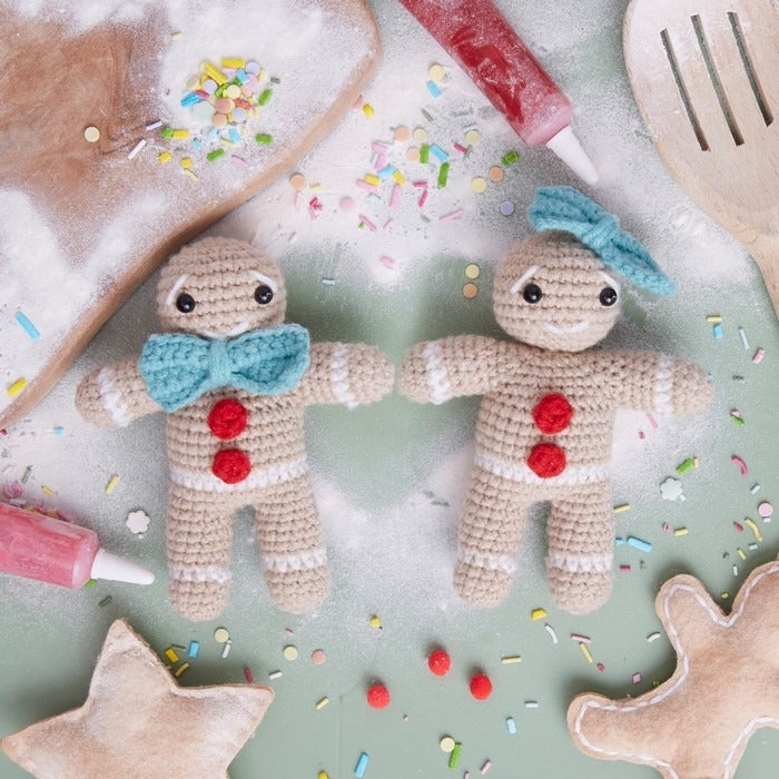 Crochet Kit - Christmas Gingerbread Duo