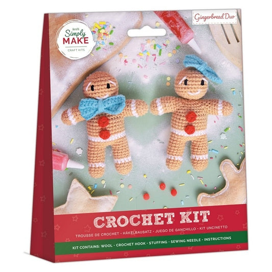 Crochet Kit - Christmas Gingerbread Duo