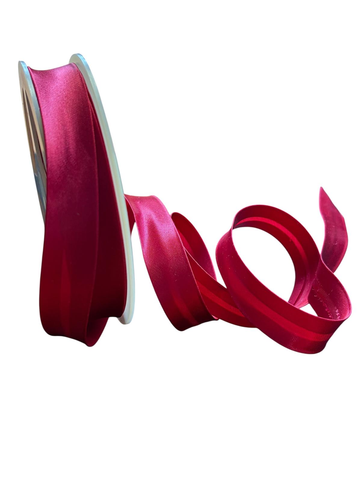 18mm Satin Bias Binding - Burgundy