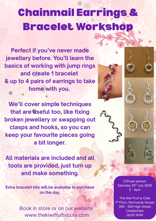 Chainmail Earrings & Bracelet Workshop 25/07/2026