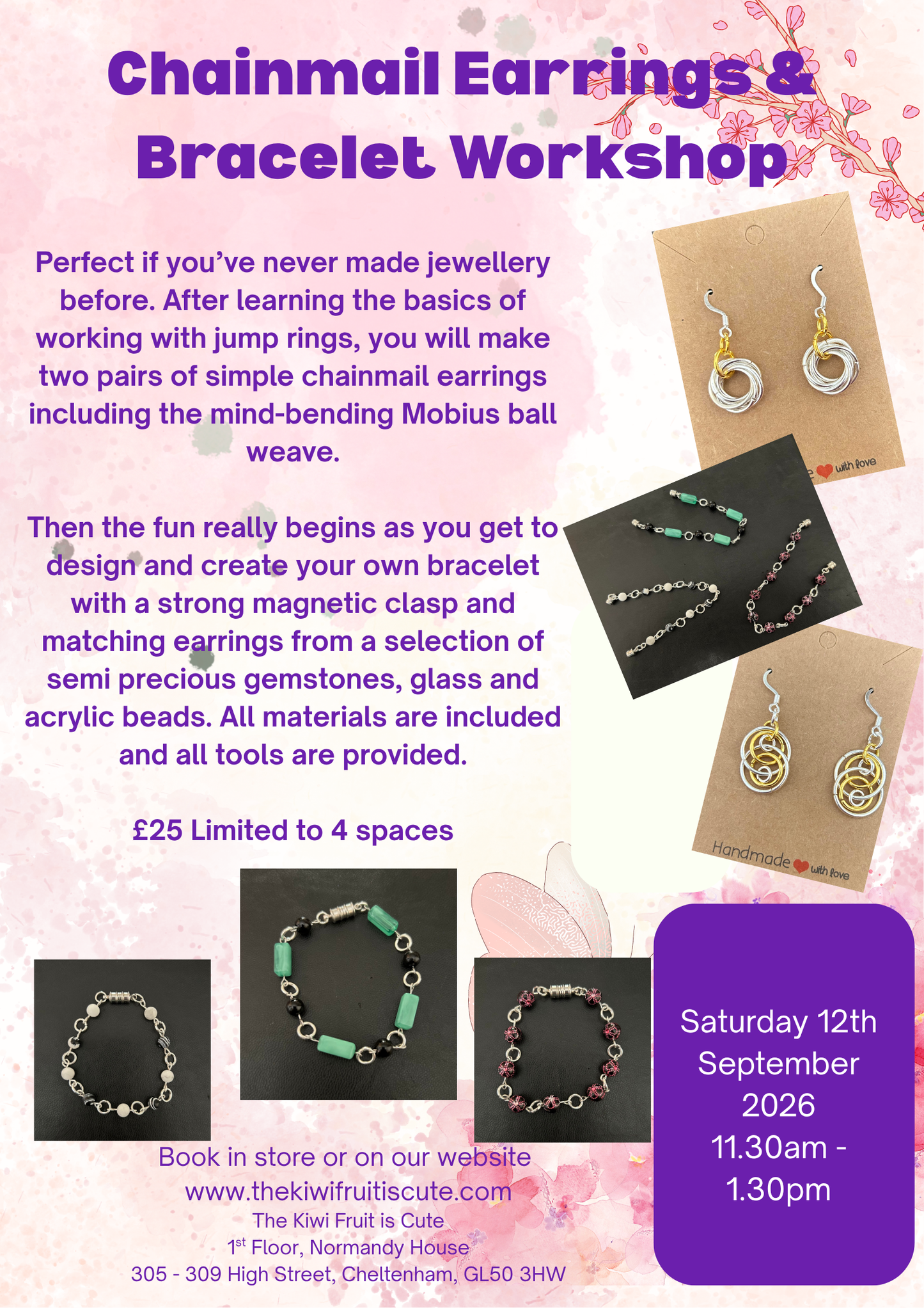Chainmail Earrings & Bracelet Workshop 12/09/2026